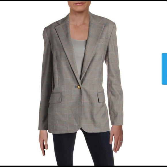 NWOT Ralph Lauren Red & Black Plaid Blazer - Picture 2 of 11